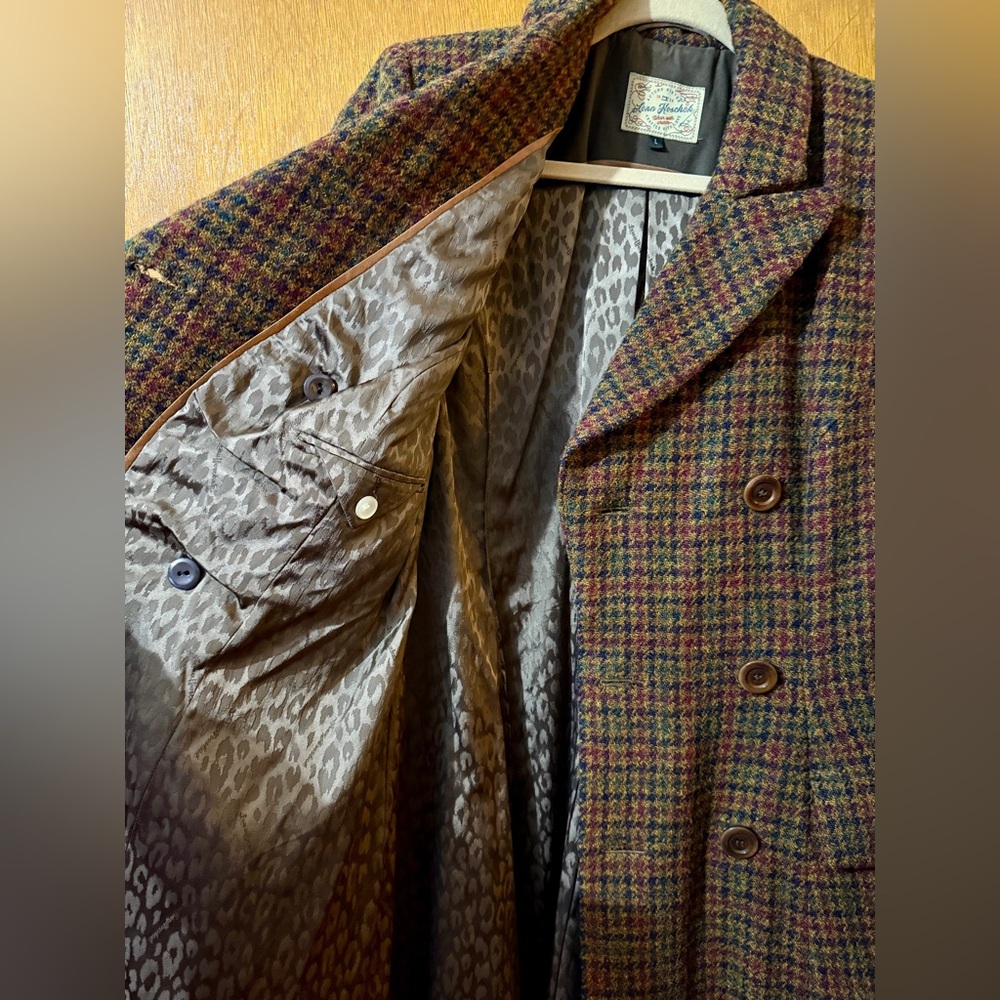 Lena Hoschek Lawrence Double-Breasted Harris Tweed Coat - Size L - Picture 9 of 15